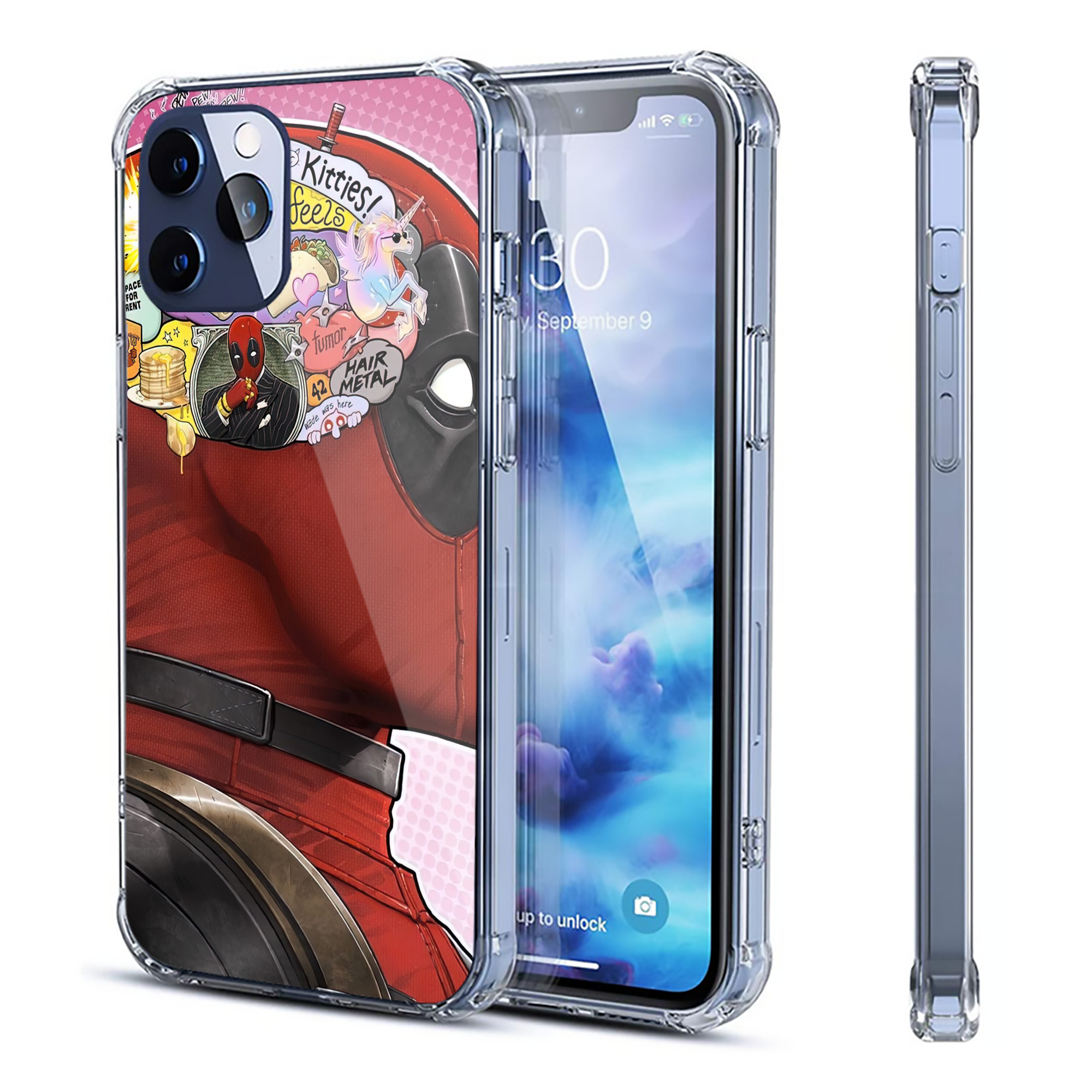 （画像用） Deadpool デッドプール 【iPhone 12シリーズ対応】透明スマホケース（クリアソフトケース）